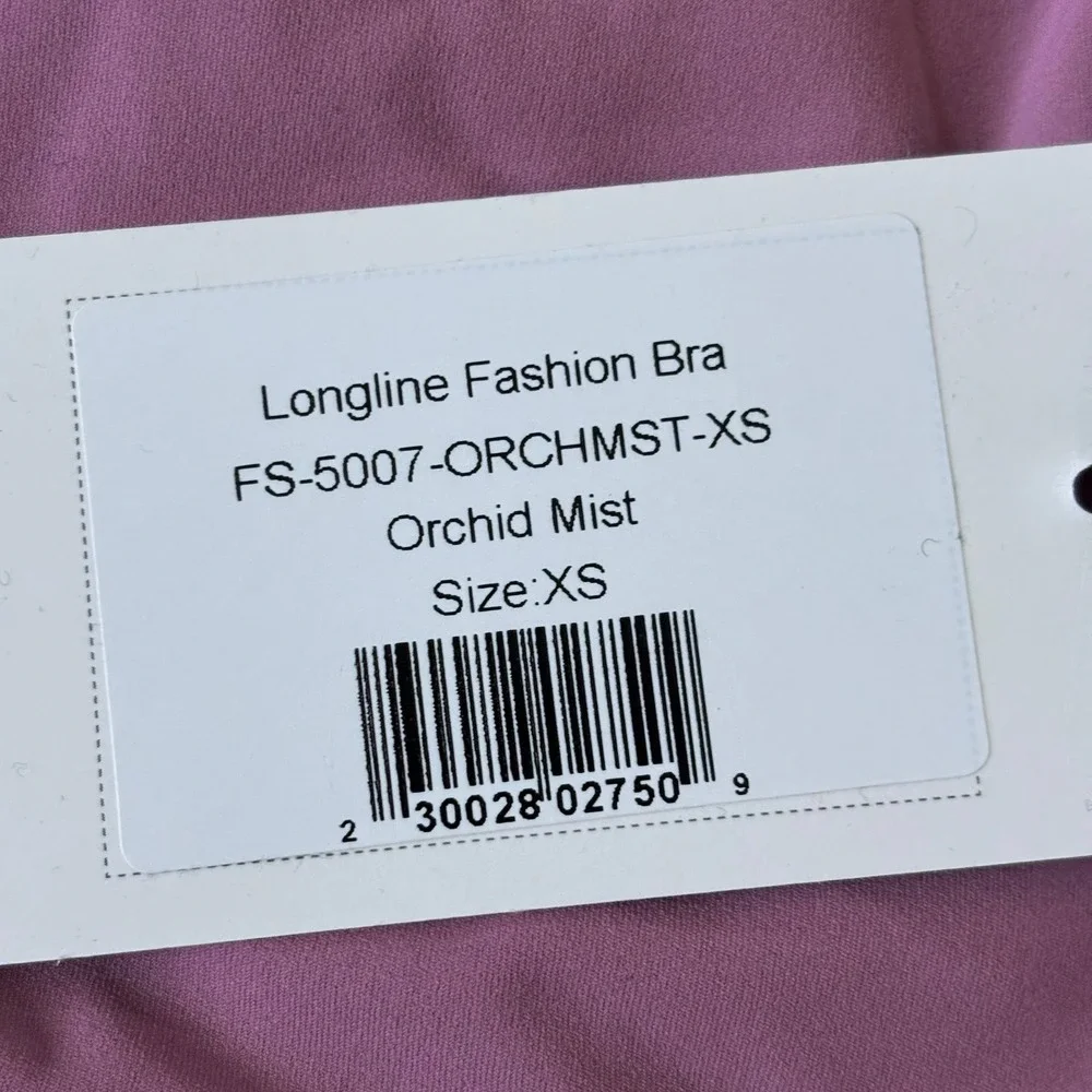Foray Golf Sport Longline Fashion Bra Size XS Pink Purple Orchid Mist Activewear